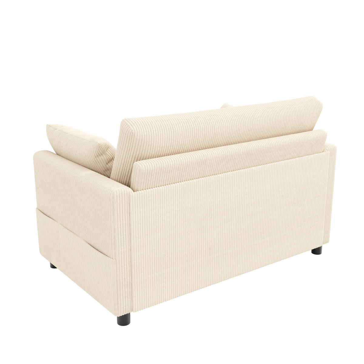 SCHLAFSOFA Beige 2 Sitzer USB Schlaffunktion Tisch Kissen - Beige, Textil (82/84/134cm) - FLIEKS