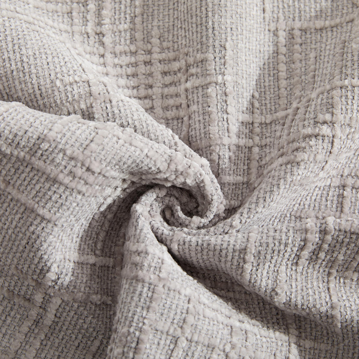 ECKSOFA 3-Sitzer Chenille Stoff Grau Modulares Sofa - Grau, Textil (182.5/269.5cm) - Korfee