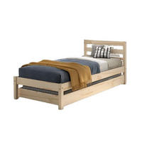 EINZELBETT 90x200 Kiefer natur robust stabil mit Bettschublade - Kieferfarben, Holz (90/200cm) - 58aufmkessel