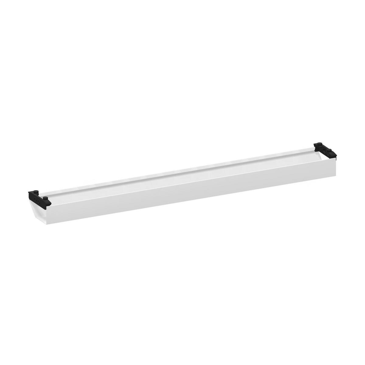 KABELMANAGEMENT-SET Horizontaler Kabelkanal Flex-big + Vertikale Kabelführung / Plus Vertikale Kabelführung Weiß 1280mm - Weiß, Metall (16/128/10cm) - ASSMANN