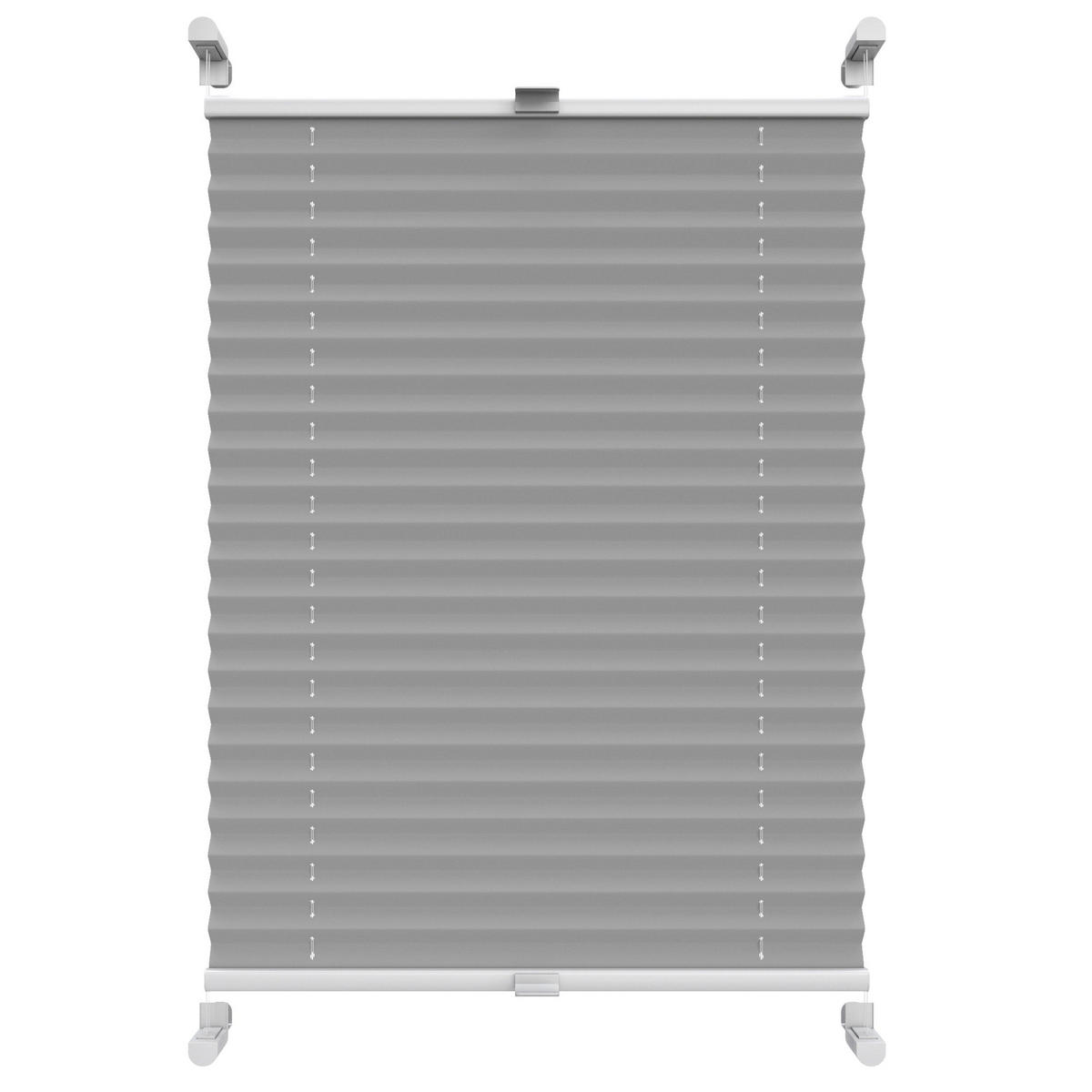 PLISSEE Thermo Basic 75 x 210cm Klemmfix ohne Bohren - Grau, Textil (75/210/210cm) - Deco-Raum