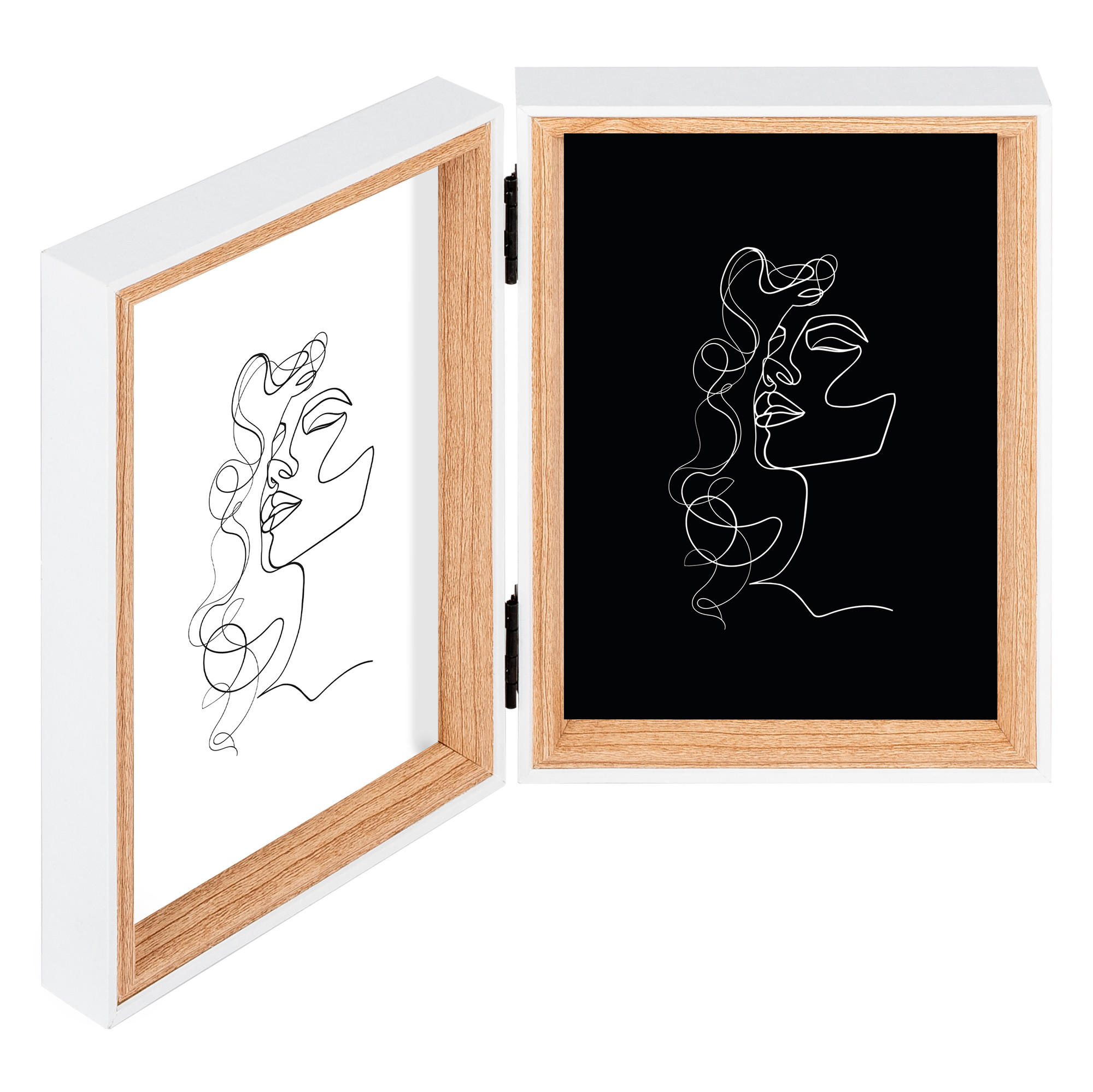 BILDERRAHMEN Silhouette Holzrahmen, 2X13x18 cm, Buche - Buchefarben, Holzwerkstoff (28.9/19.2cm) - walther design