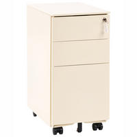 BÜROSCHRANK Metall Hellbeige Bolsena - Beige, Metall (30/60/45cm) - Beliani