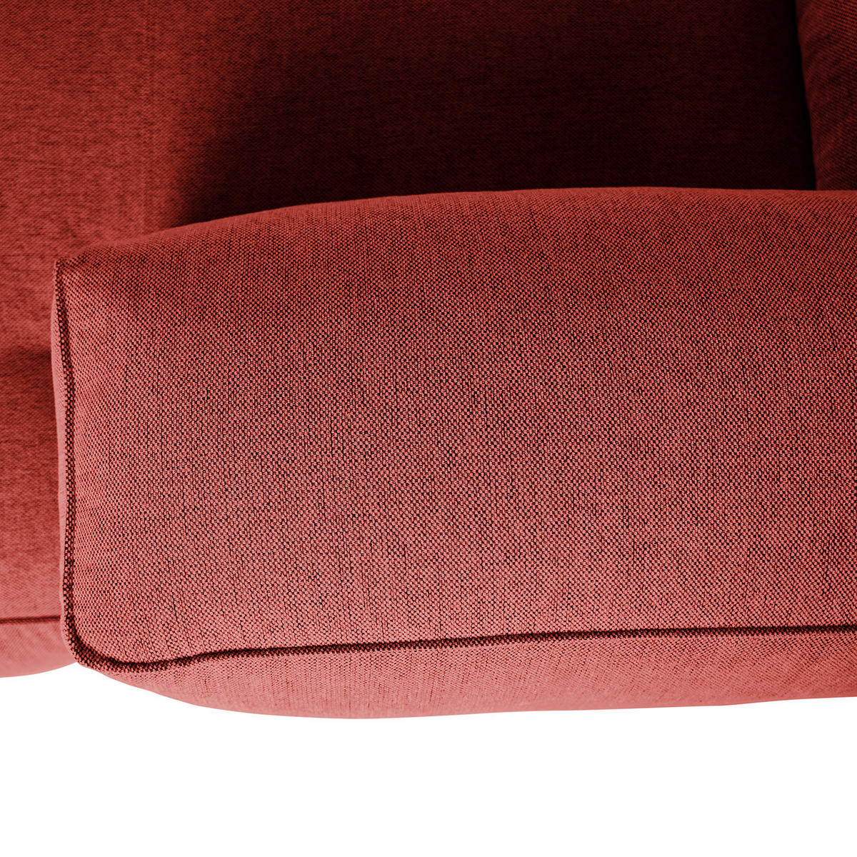 ECKSOFA mit Chaiselongue - Rot/Schwarz, Kunststoff/Textil (290/173cm) - home24