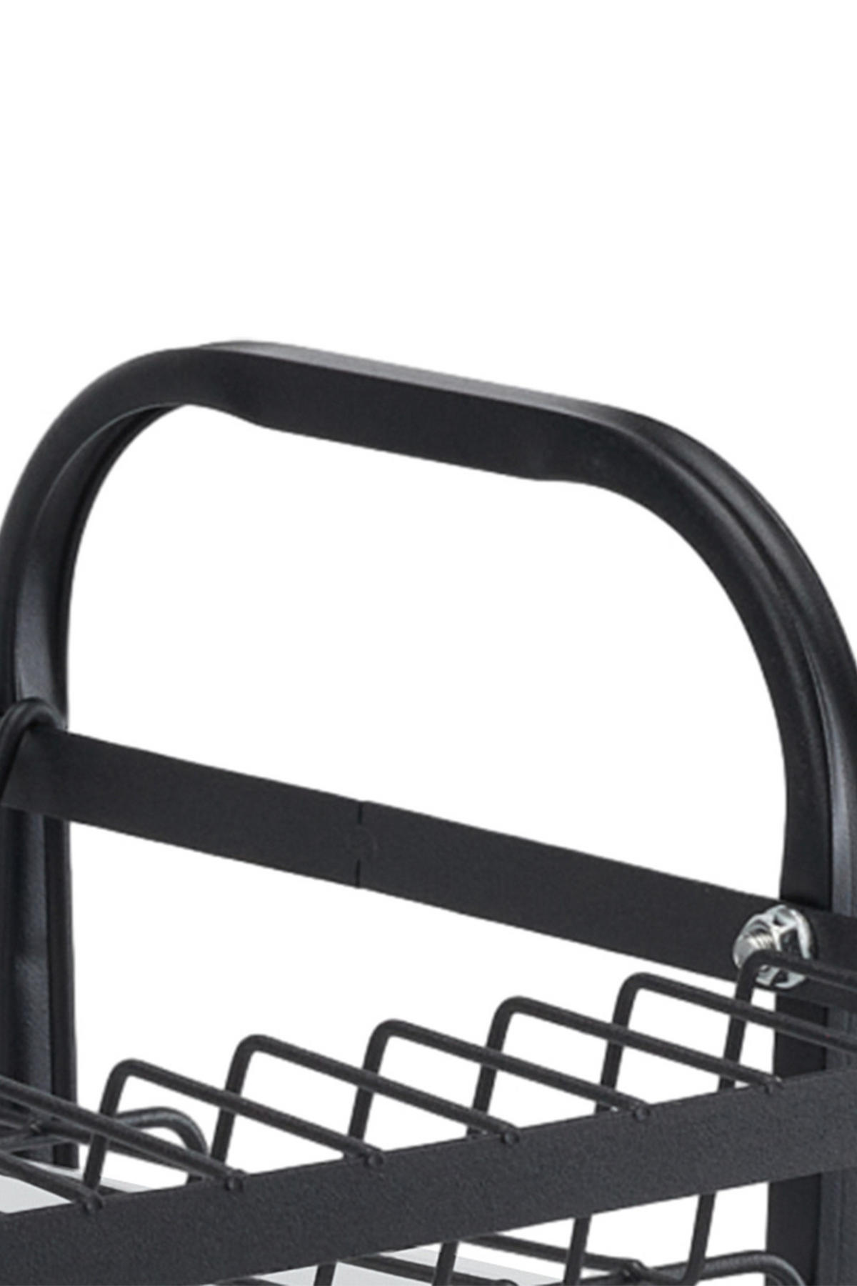 GESCHIRRABTROPFGESTELL Zweistufiges aus rostfreiem Stahl in Schwarz Leicht zu montieren Rutschfest und oberflächenschonend 43 x 23,5 x 39 cm - Schwarz, Metall (43/39/23.5cm) - Livingandhome