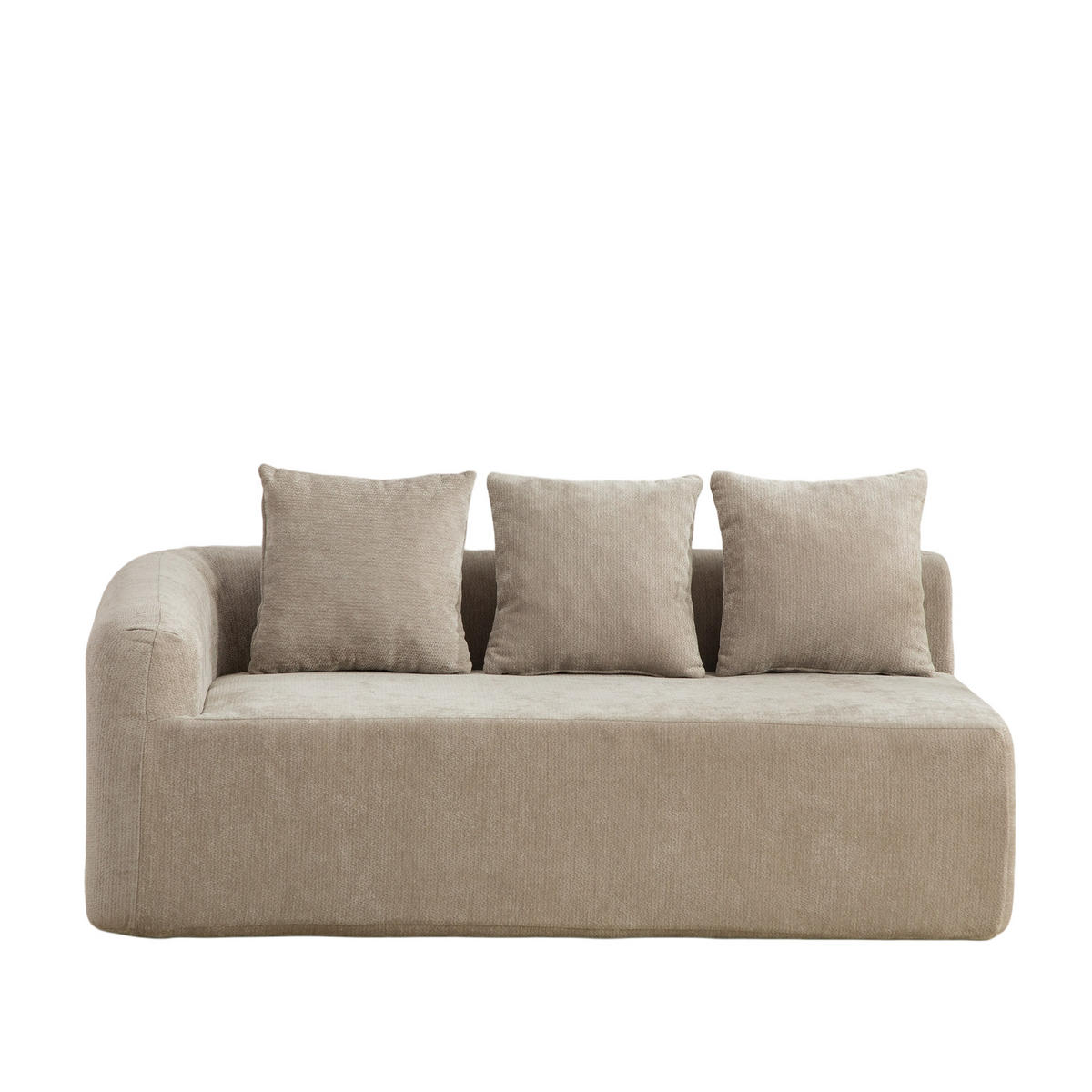 SOFAELEMENT DE-35127 linke mit Chenille-Bezug Grau - Grau, Textil (99/80.5/171.5cm) - ComfortXL