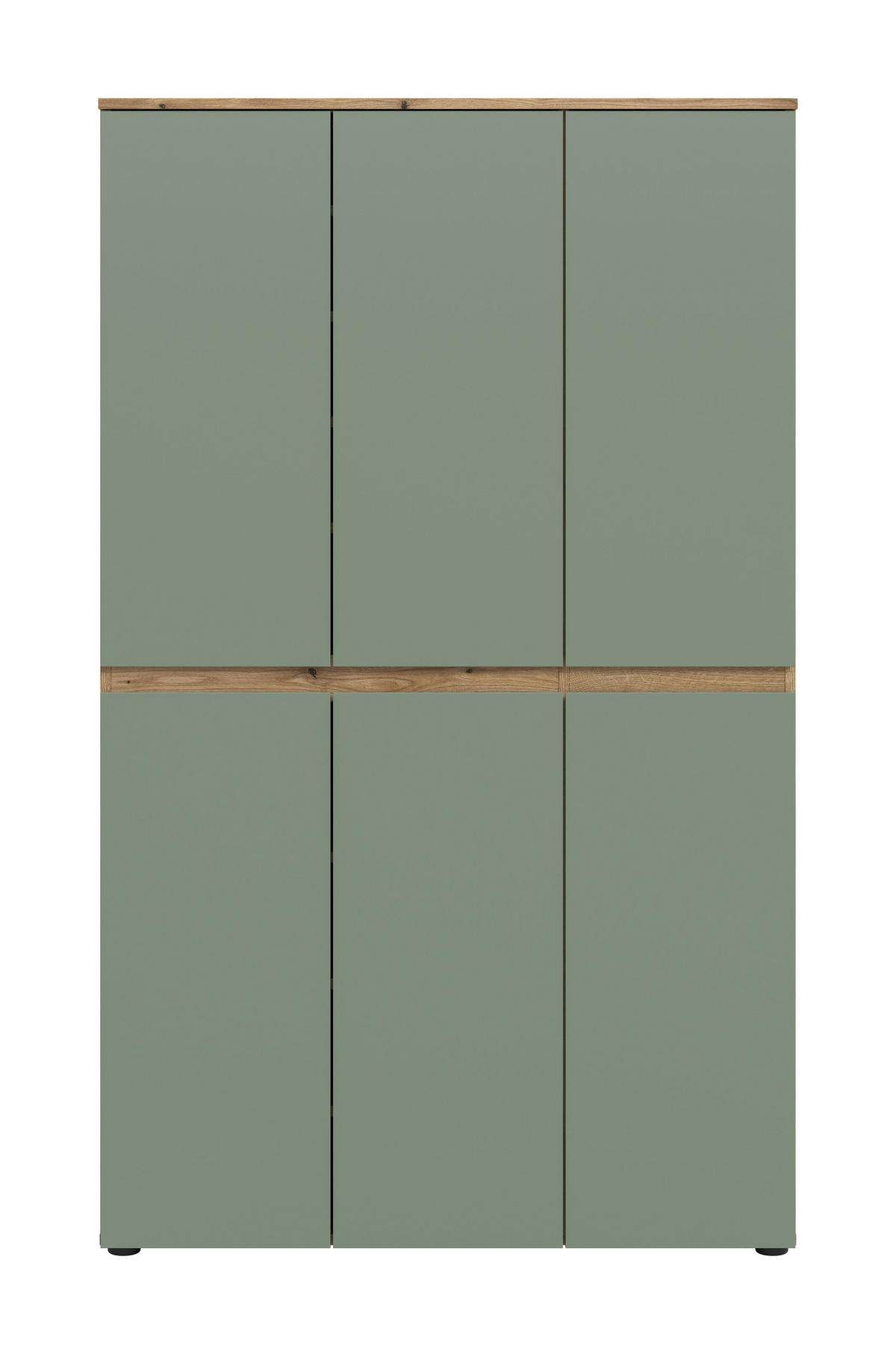 UNIVERSALSCHRANK SCARPA (B/H/T: ca. 105/175/37 cm) in Evoke Oak Nachbildung/Smoke Green - Eichefarben, Holzwerkstoff (105/175/37cm)