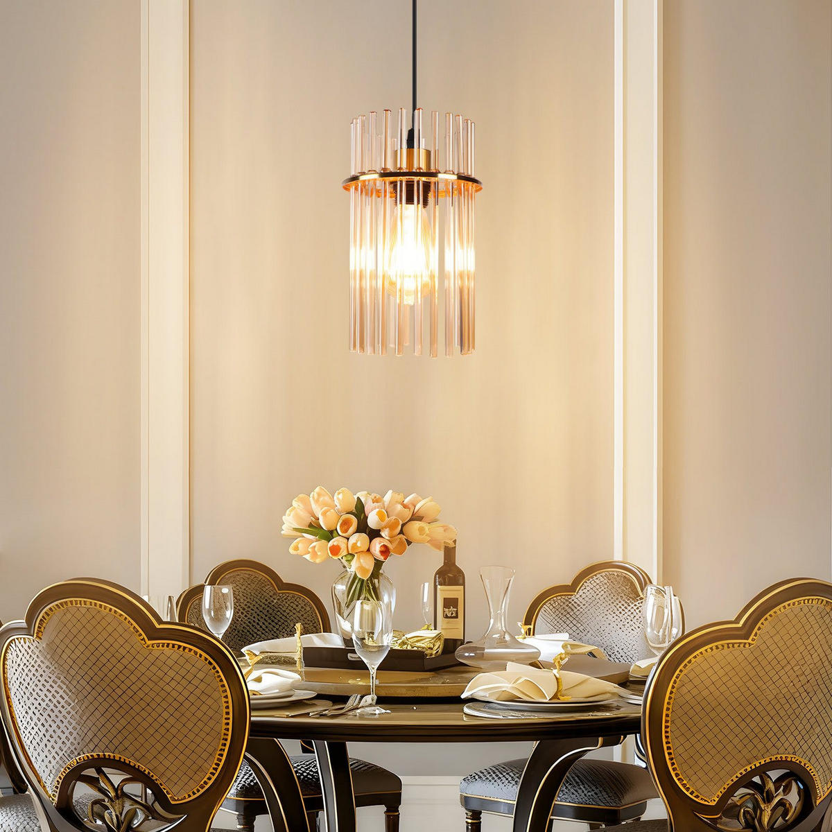 PENDELLEUCHTE ARNSBERG Ⅲ 16/10/150 cm - Goldfarben, Metall (16/10/150cm) - Nettlife