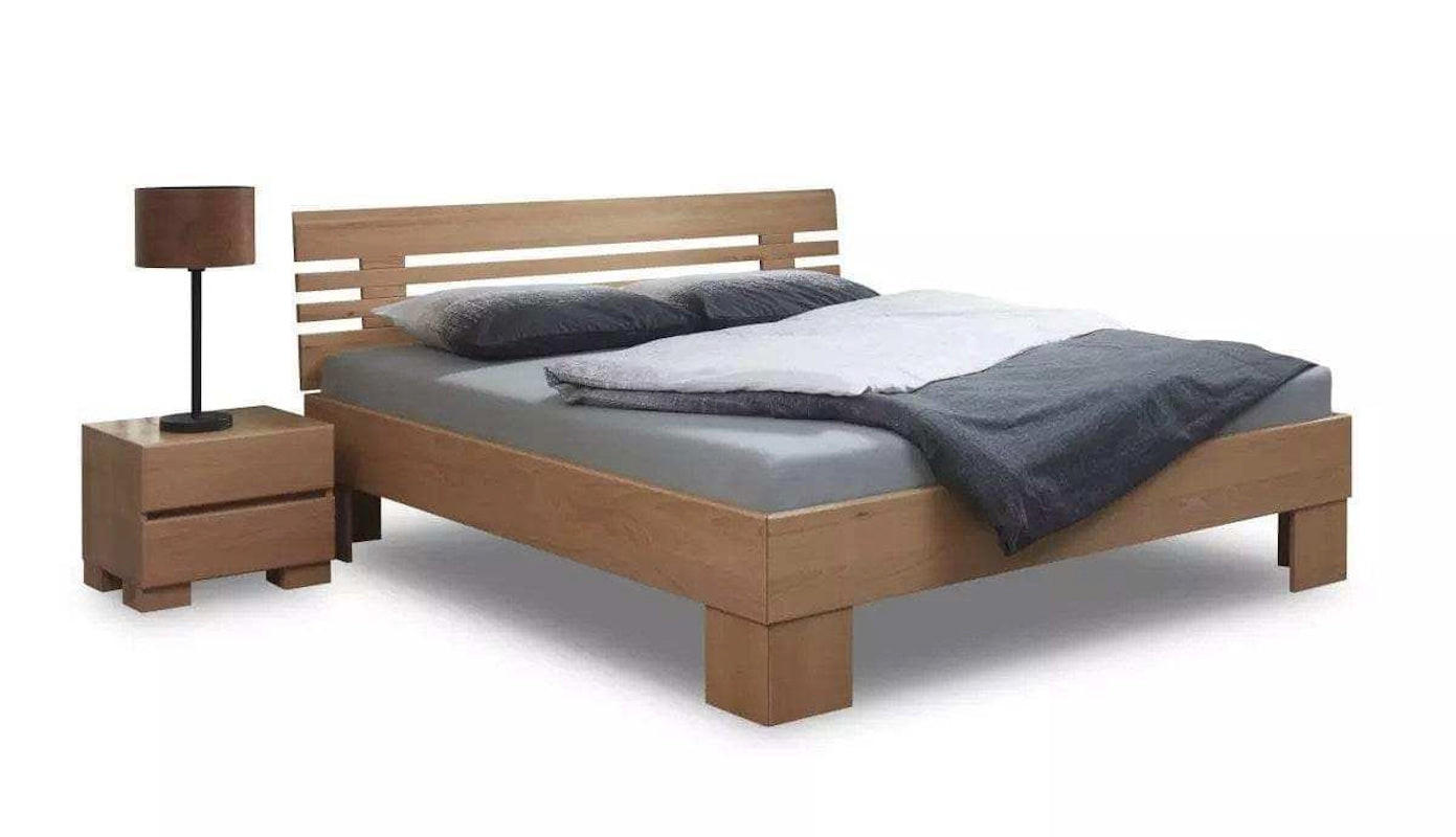 MASSIVHOLZBETT Buche Premium 01 / 200 x 200 cm / buche-natur-lackiert - Kernbuche, Holz (200/200cm) - BED BOX