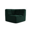 SOFAELEMENT Samt Stoff Grün - Dunkelgrün/Schwarz, Kunststoff/Textil (98/75/98cm) - Makamii