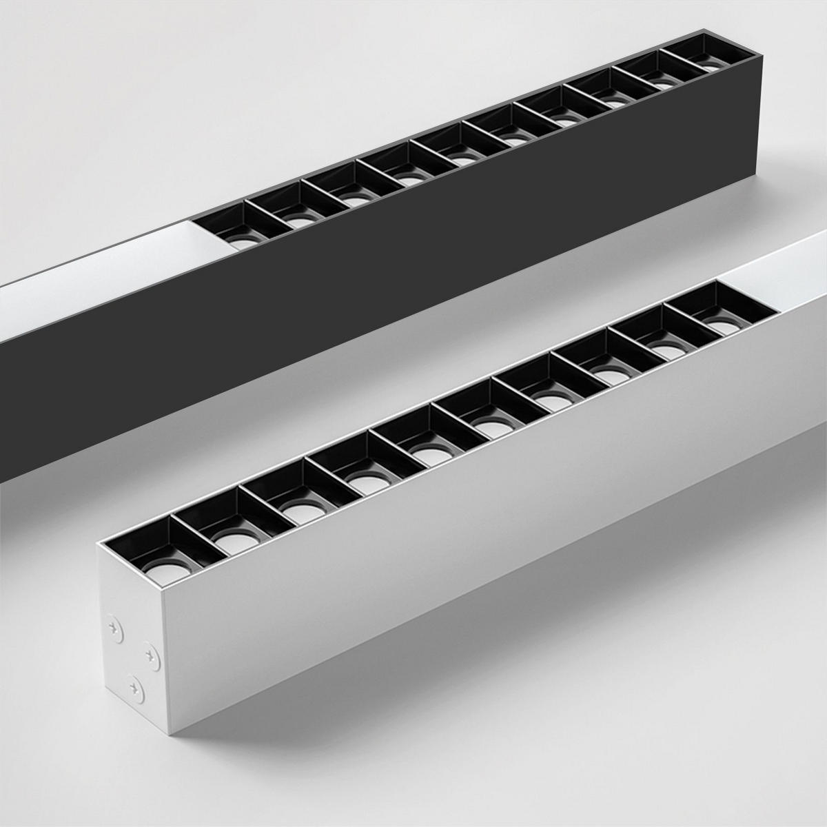 LED-DECKENLEUCHTE Korngrimm 5.2/3.3/80 cm - Schwarz, Kunststoff (80/5.2/3.3cm) - ZMH