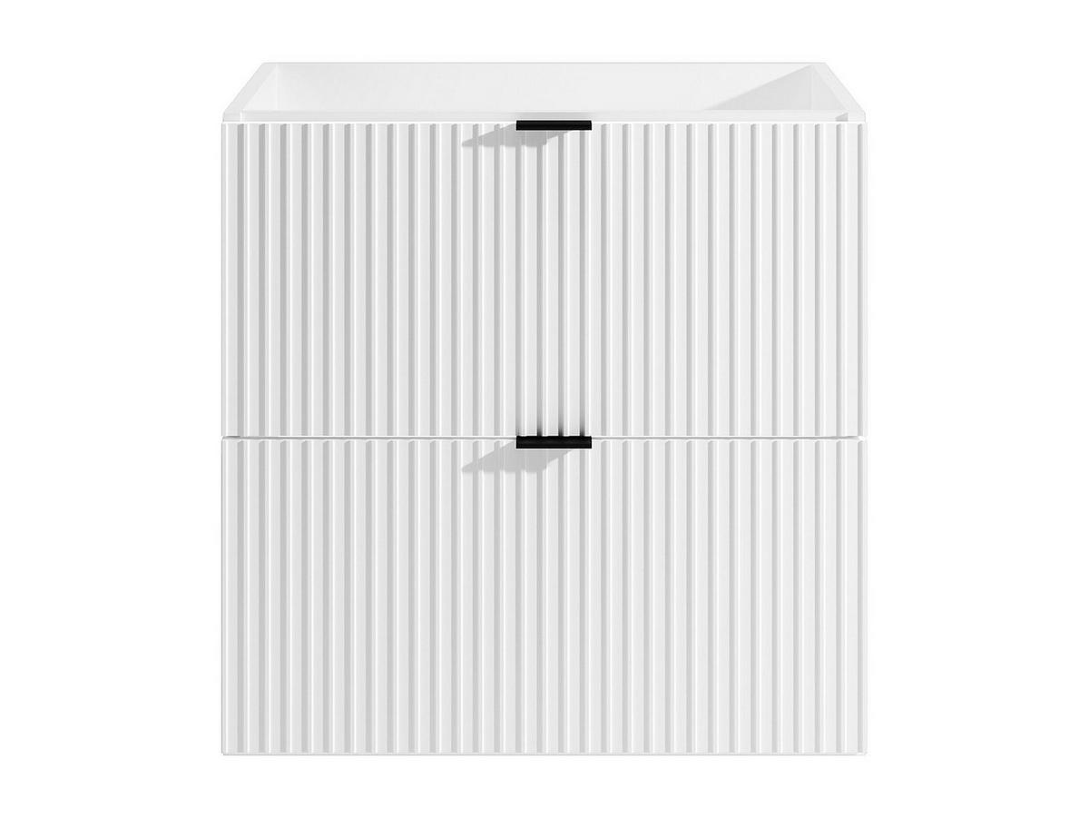 WASCHBECKENUNTERSCHRANK - 60cm x 47cm - MDF - weiß - ZEVINI - Weiß, Holz (60/60/47cm) - Vente-Unique