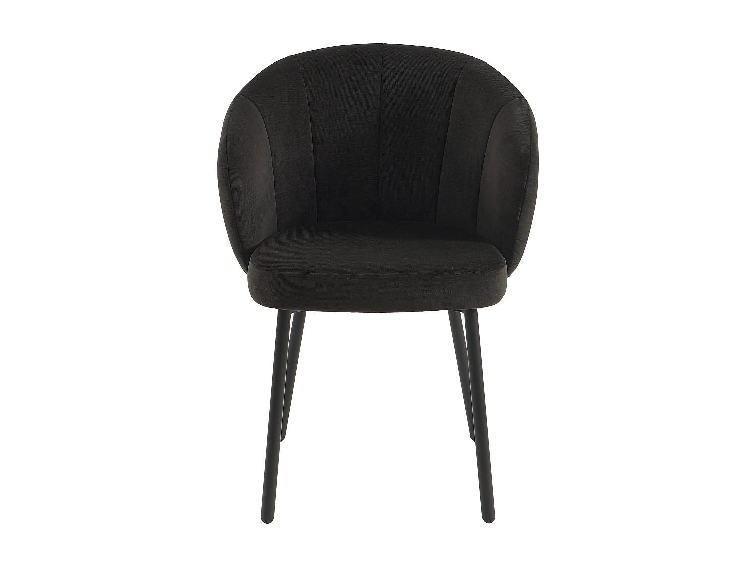 STUHL - 60 cm x 62 cm - Stoff - Schwarz - TANURY - Schwarz, Textil (60/78.5/62cm) - Vente-Unique