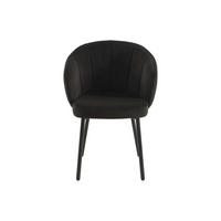 STUHL - 60 cm x 62 cm - Stoff - Schwarz - TANURY - Schwarz, Textil (60/78.5/62cm) - Vente-Unique