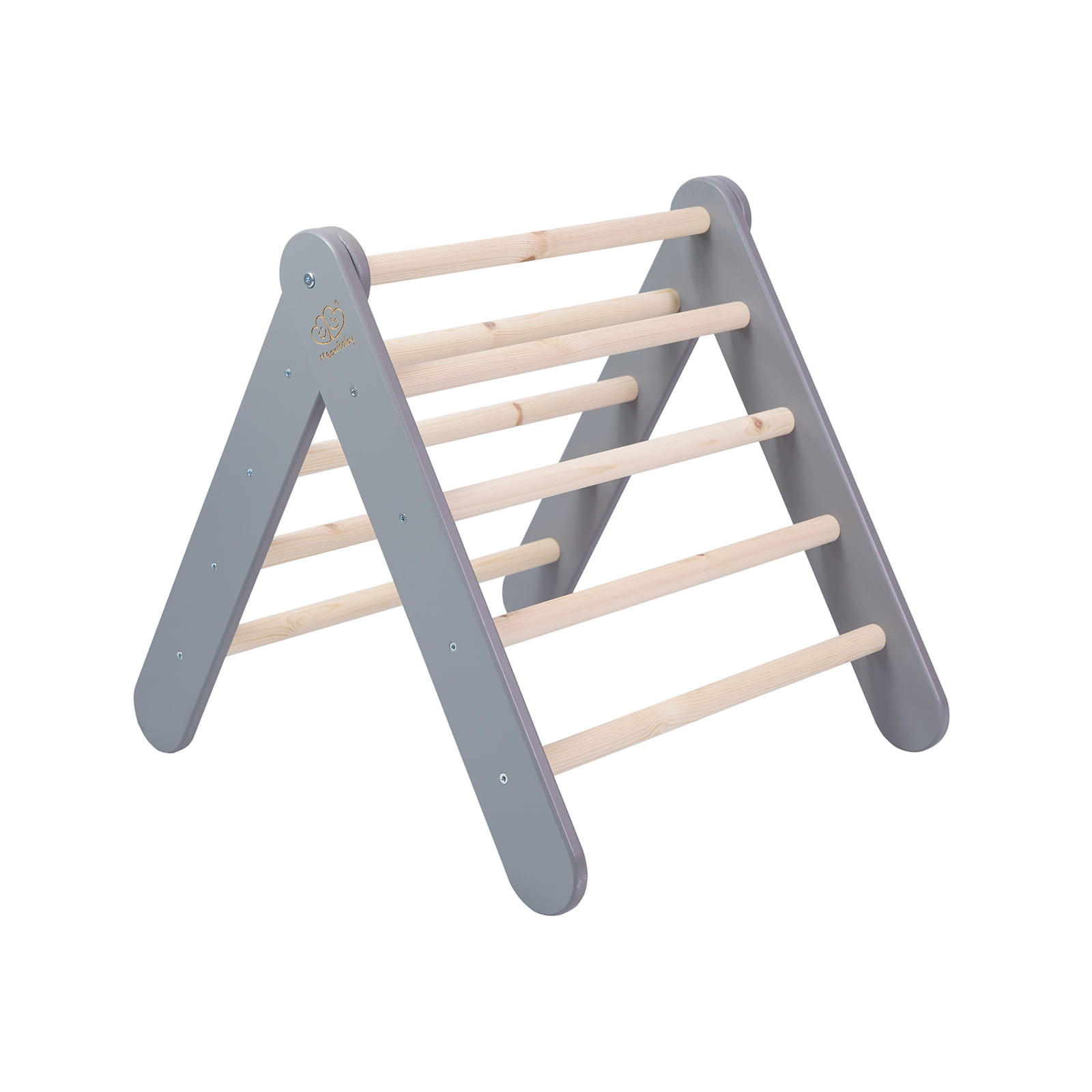 KLETTERDREIECK für Kinder, Montessori, Grau - Grau, Holz (59.5/59/60cm) - MeowBaby