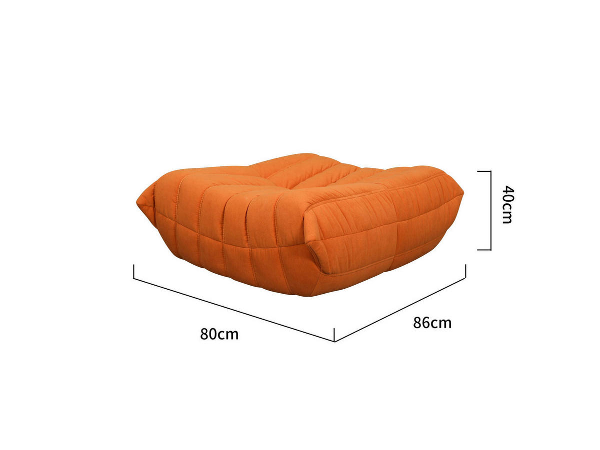 SITZPOUF NUA Orange 86x80x40 cm - Orange, Textil (86/40/80cm) - FURNLUX
