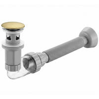 WASCHBECKEN-SIPHON Klik-klak Universal Rea Flow Brush Gold - Goldfarben, Metall (6.6/11.8/93cm) - REA