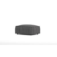 HOCKER Nova Grau Cord - Schwarz/Grau, Holz/Kunststoff (93/46/73cm) - S-Style Möbel