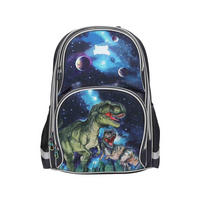 SCHULRUCKSACK GALAXY Dino World grau-grün 16 x 33 cm - Grau/Grün, Textil (33/16cm) - Depesche Germany