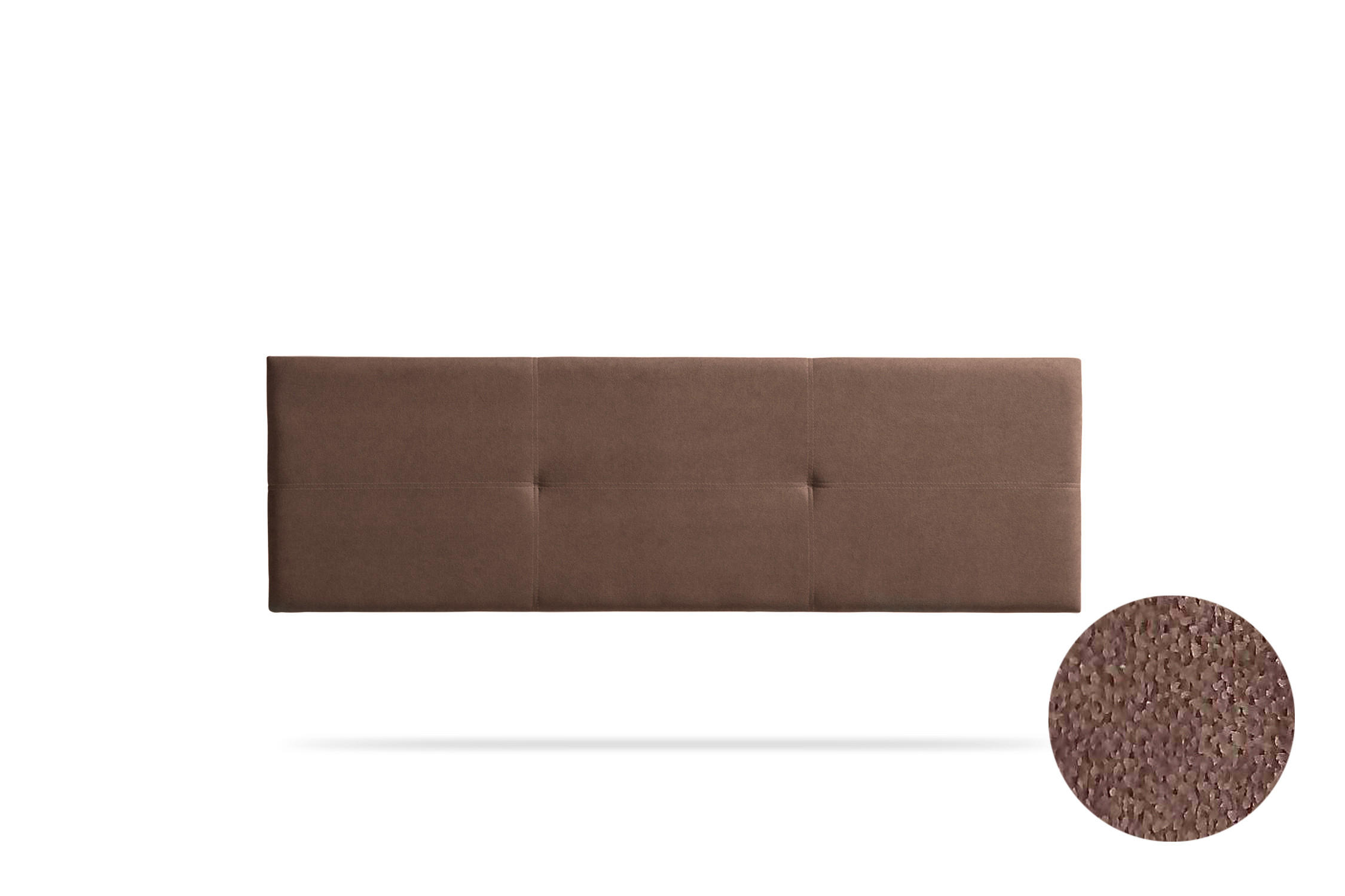 KOPFTEIL gepolstert ALMA Aqualine 170x50x5 cm - Schokolade - Moonia - Dunkelbraun, Holz (170/5/50cm)