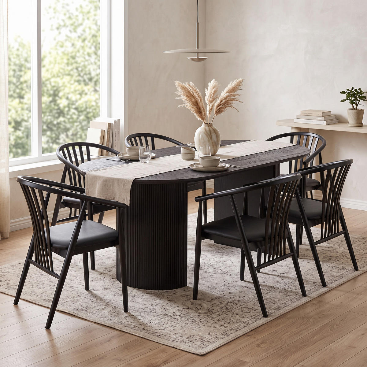 MATSTOL Asti 54 x 57 x 78 cm – svart - Svart, Bokträ/Trä (54/78/57cm) - ebuy24