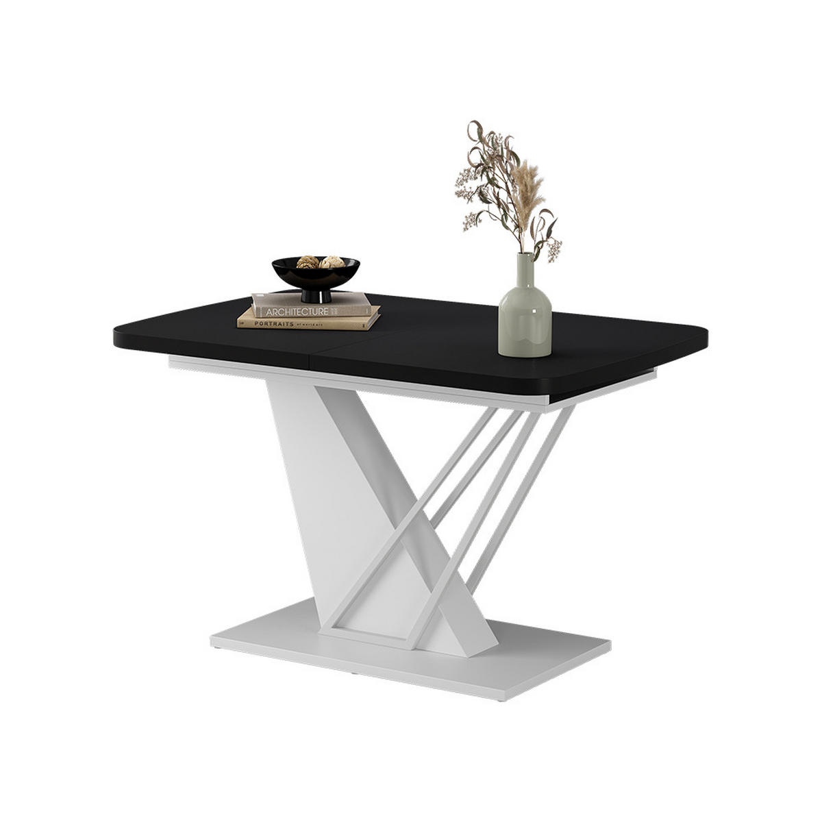JÍDELNÍ STŮL Fenaro Černá/bílá - bílá/černá, kompozitní dřevo (80/120/77.4cm) - Vicco