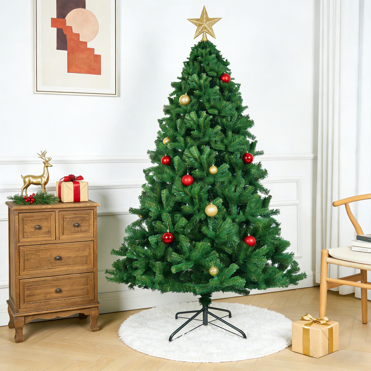 WEIHNACHTSBAUM Cannon Ⅲ 100/100/210 cm - Grün, Kunststoff (210cm) - Nettlife