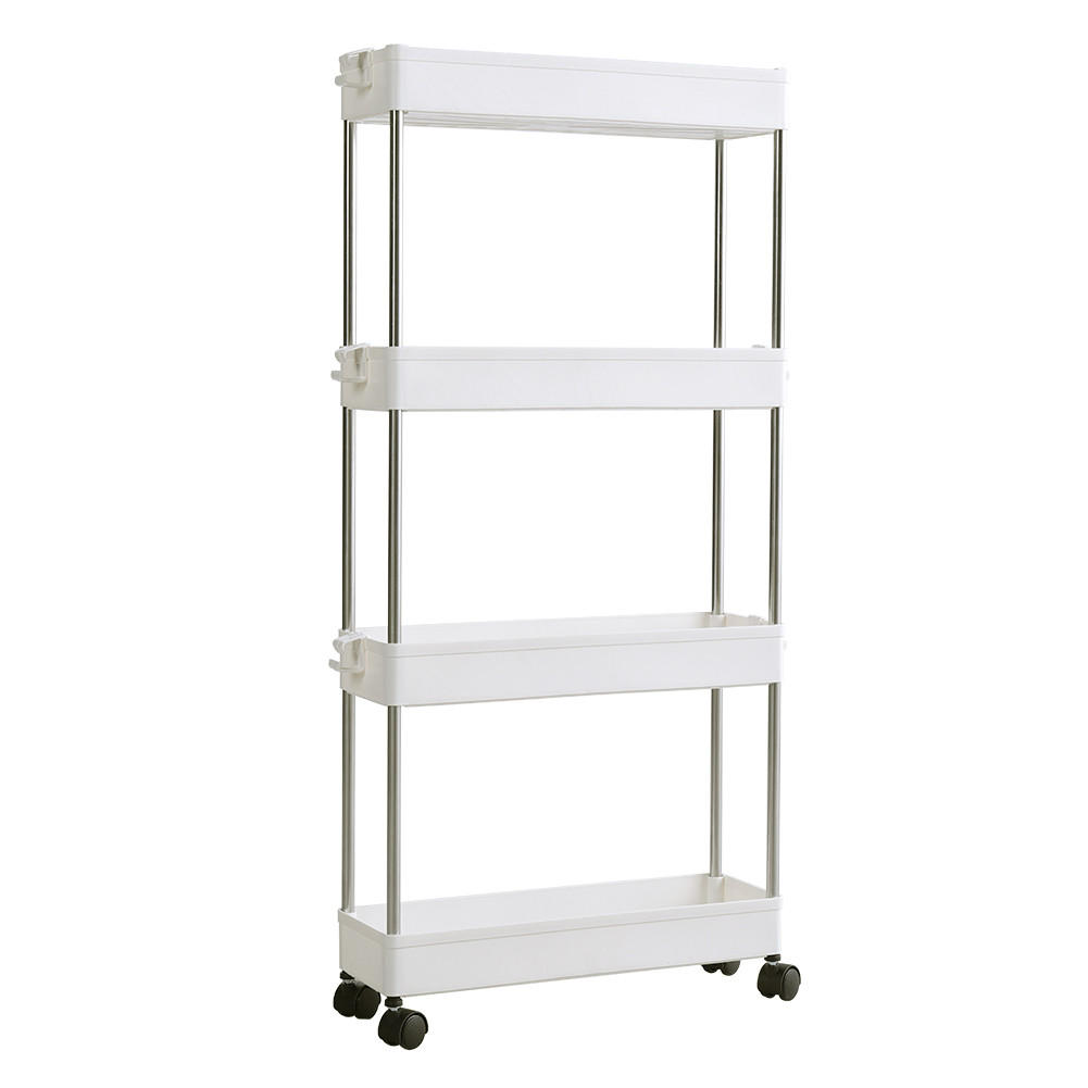 NISCHENWAGEN 40/12.5/86 cm 4-Stufig Weiß Kunststoff Edelstahl - Weiß, Kunststoff/Metall (40/86/12.5cm) - Livingandhome