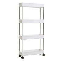 NISCHENWAGEN 40/12.5/86 cm 4-Stufig Weiß Kunststoff Edelstahl - Weiß, Kunststoff/Metall (40/86/12.5cm) - Livingandhome