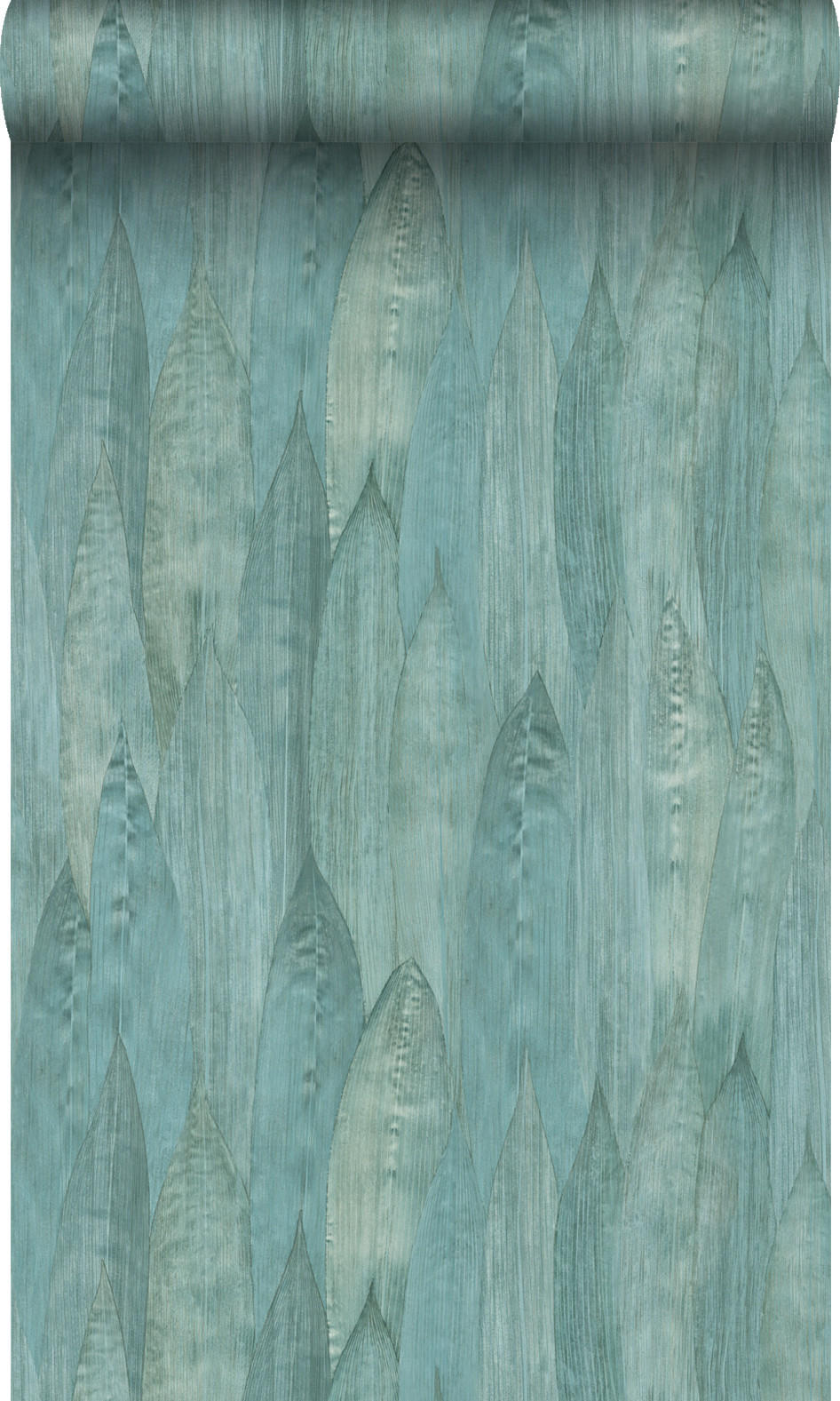 TAPETE Blätter 53 cm x 10.05 m - Türkis, Papier (53/1000cm) - Origin Wallcoverings