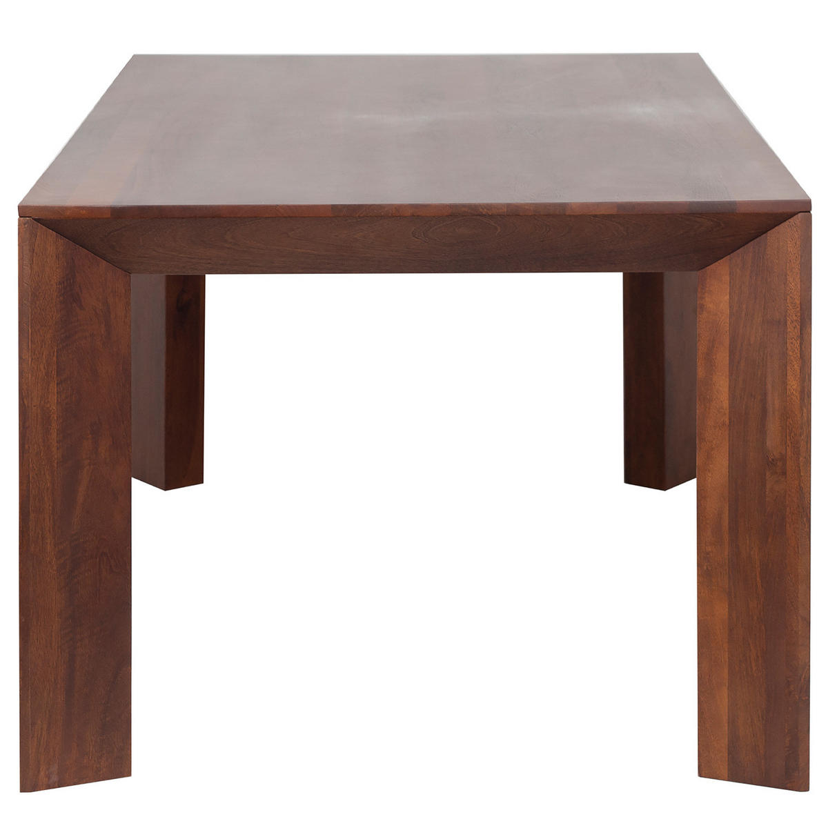 MASSIVER ESSTISCH - Mango massiv - Braun, Holz (100/200/76cm) - home24