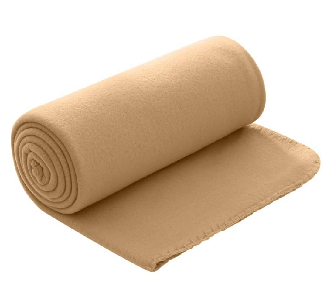 FLEECEDECKE beige 130/160 cm Kettelrand Anti-Pilling - Beige, Textil (130/160cm) - wometo