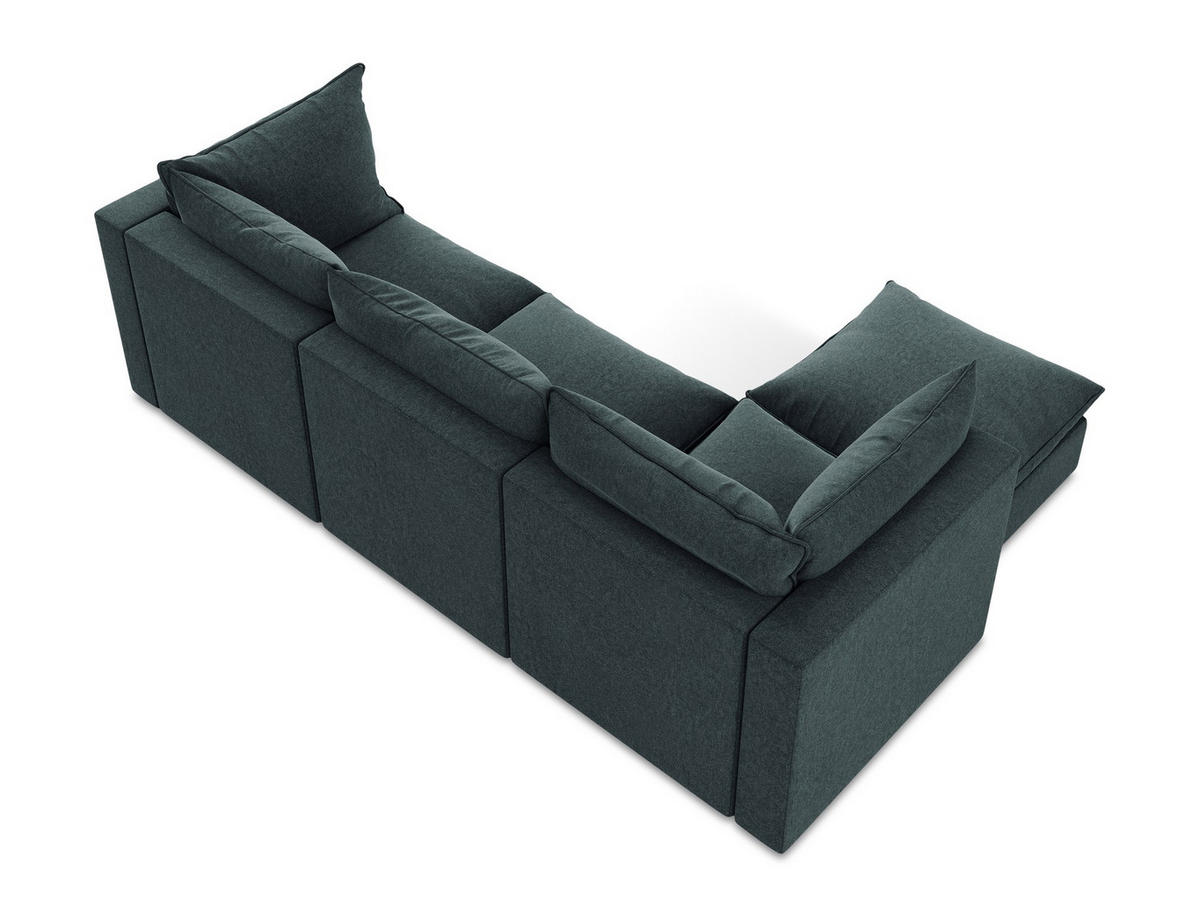 SOFAELEMENT Samt Stoff Beige - Beige/Schwarz, Holzwerkstoff/Kunststoff (90/77/90cm) - Makamii
