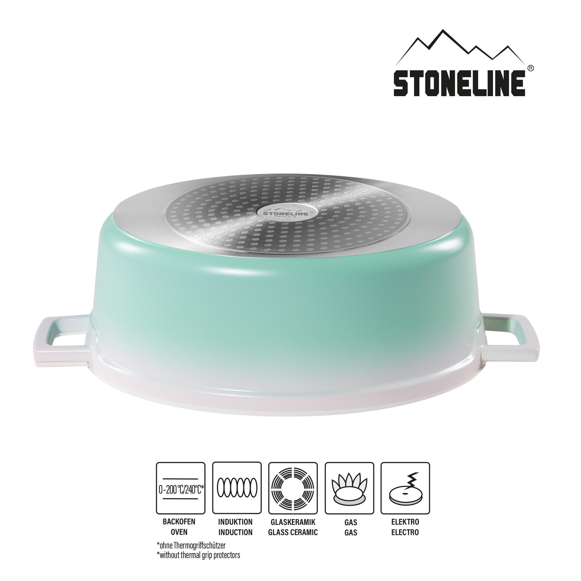 GOURMET BRÄTER - Mintgrün, Metall (32cm) - Stoneline