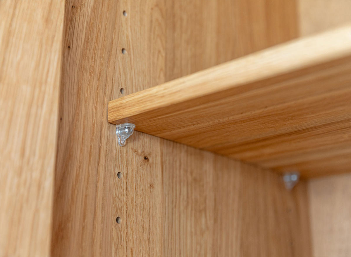 VITRINE Collodi Wildeiche Natur 84,5 / 37 / 205cm - Wildeiche, Holz (84.5/205/37cm) - Feldmann-Wohnen