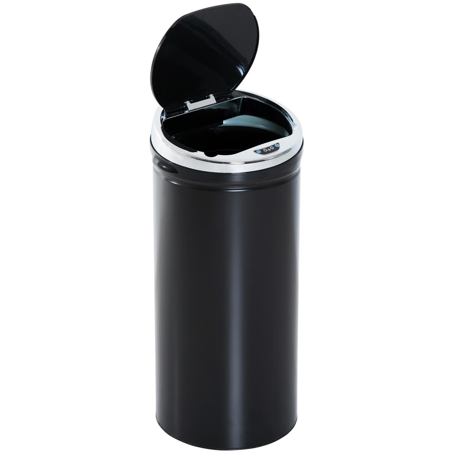 MÜLLEIMER AUTOMATISCHER 30,5/30,5/68 cm Verzinkter Stahl Schwarz Infrarotsensor Küche - Schwarz, Metall (30.5/68/30.5cm) - Rolipo