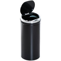 MÜLLEIMER AUTOMATISCHER 30,5/30,5/68 cm Verzinkter Stahl Schwarz Infrarotsensor Küche - Schwarz, Metall (30.5/68/30.5cm) - Rolipo