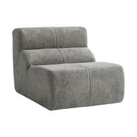 SESSEL Samt mit Regentropfen-Struktur Montagefrei - Hellgrau, Textil (93/79/109cm) - Urban Meuble