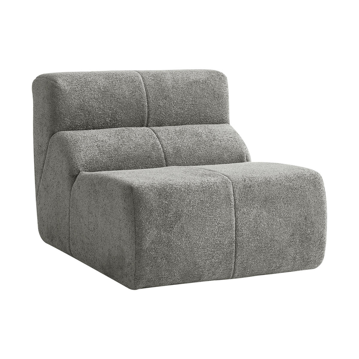 SESSEL Samt mit Regentropfen-Struktur Montagefrei - Hellgrau, Textil (93/79/109cm) - Urban Meuble