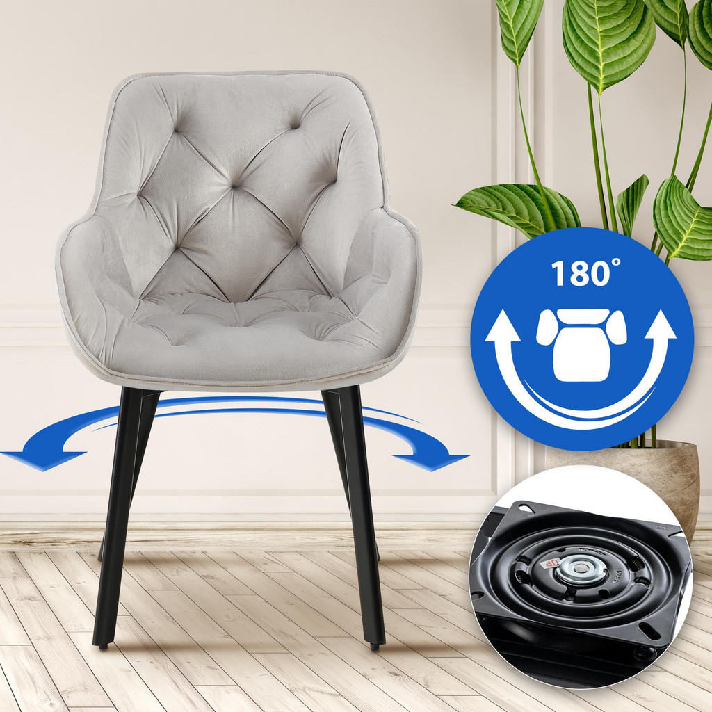 Thumbnail - CLP Armlehnenstuhl, Grau, Textil, 57x84x62 cm, Esszimmer, Stühle, Esszimmerstühle, Armlehnenstühle