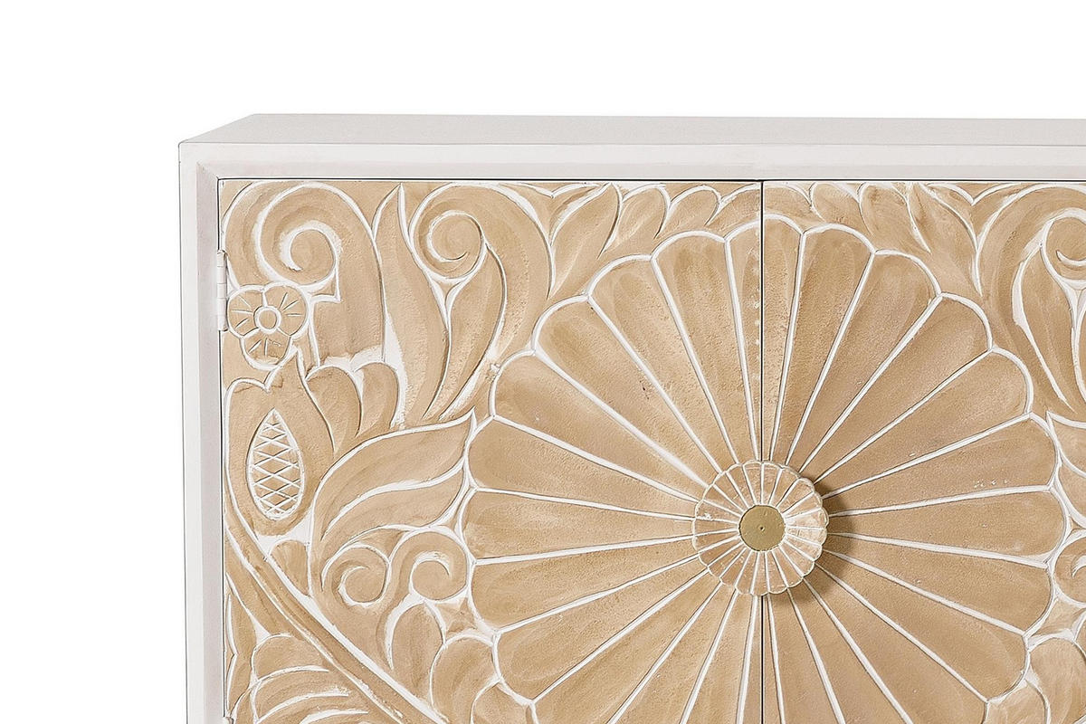 SIDEBOARD aus Mangoholz - Weiß, Holz (40/80/190cm) - Giner y Colomer