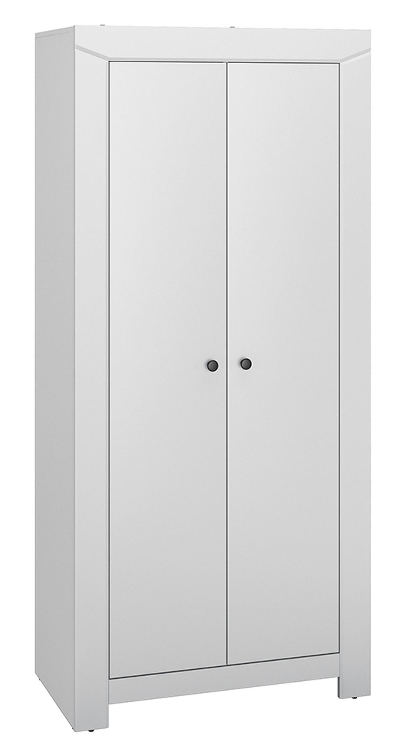 KLEIDERSCHRANK Terni silbergrau 91,5 / 51,5 / 200,5cm - Silberfarben/Grau, Holz/Holzwerkstoff (92/201/52cm) - Feldmann-Wohnen