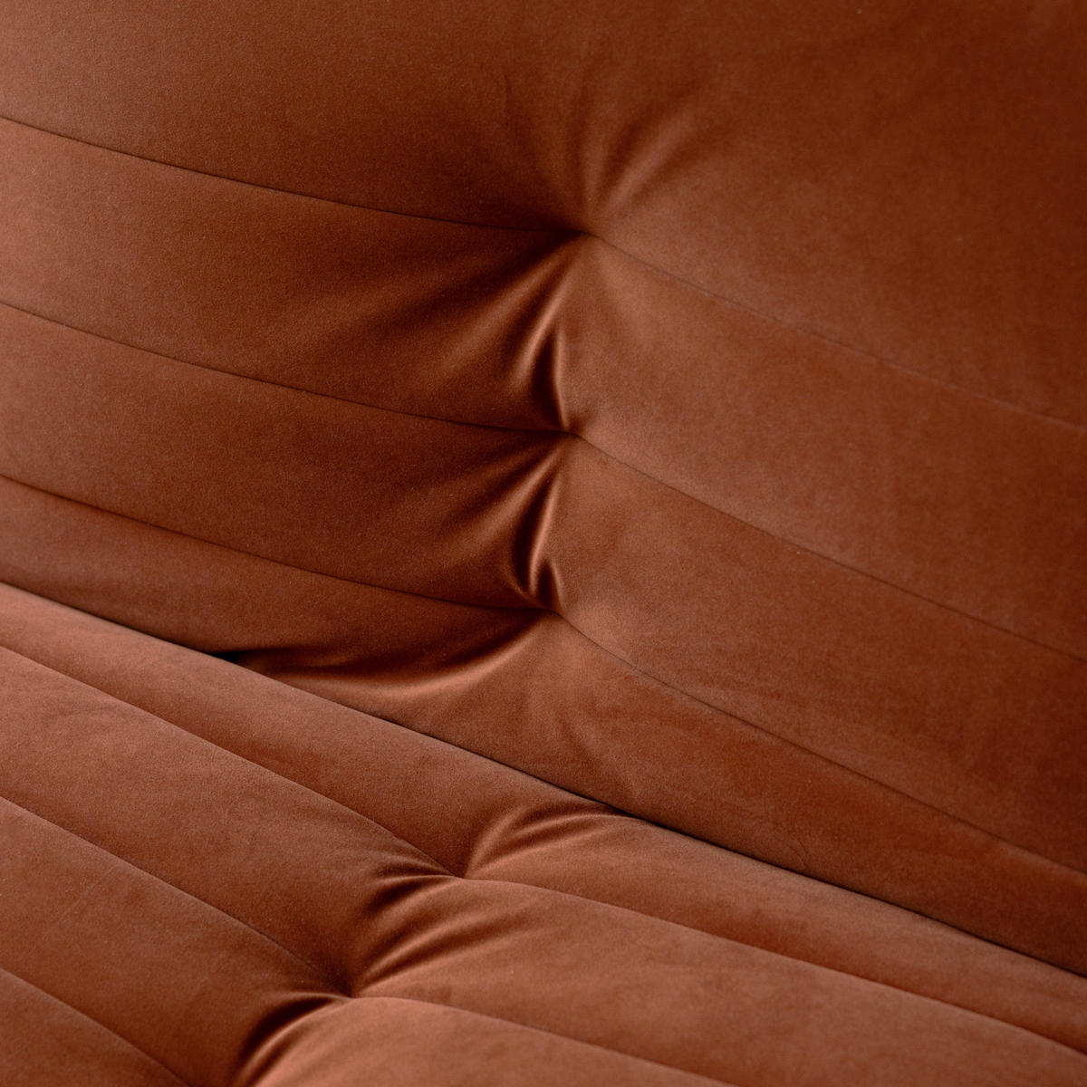 SOFA Anatole Terracotta 3 Plätze - Orange, Textil (185/82/92cm) - Happy Garden
