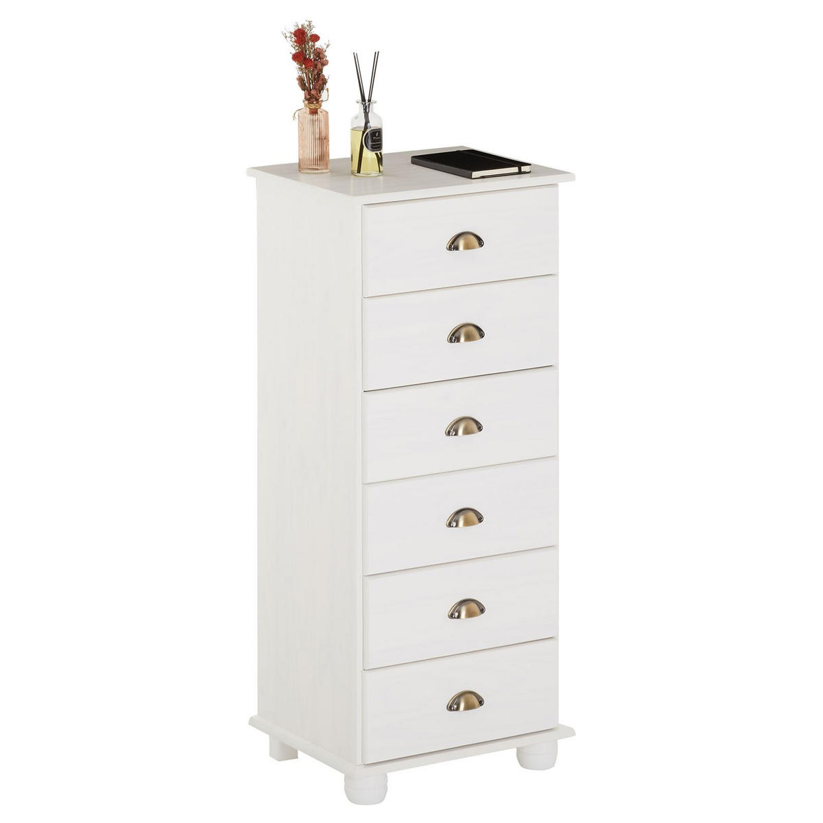 APOTHEKERKOMMODE COLMAR - Weiß, Holz (49/114/39cm) - IDIMEX