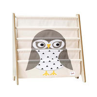 BÜCHERREGAL Motiv: Eule - Taupe, Textil (63/60/26cm) - 3Sprouts