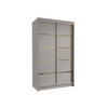 SCHIEBETÜRENSCHRANK Vigo IV - Goldfarben/Naturfarben, Holzwerkstoff/Metall (100/200/58cm) - MIRJAN24