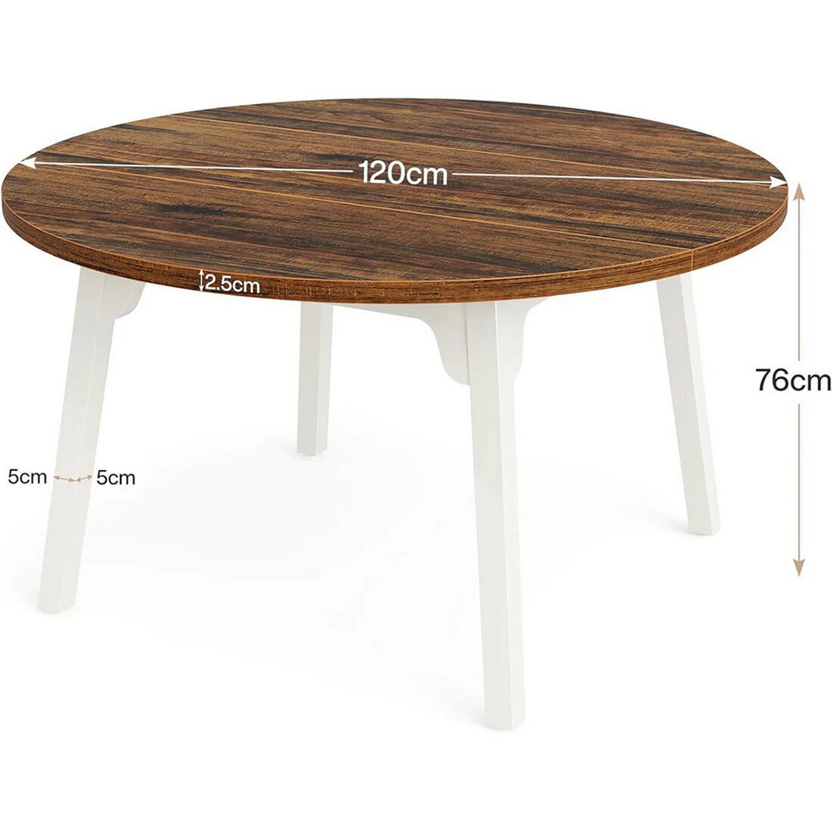 ESSTISCH Braun rund - Braun, Holz (47.28/47.28/29.55cm) - Kaket