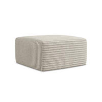 POUF Cord Beige - Schwarz/Cappuccino, Holzwerkstoff/Kunststoff (75/37/75cm) - Makamii