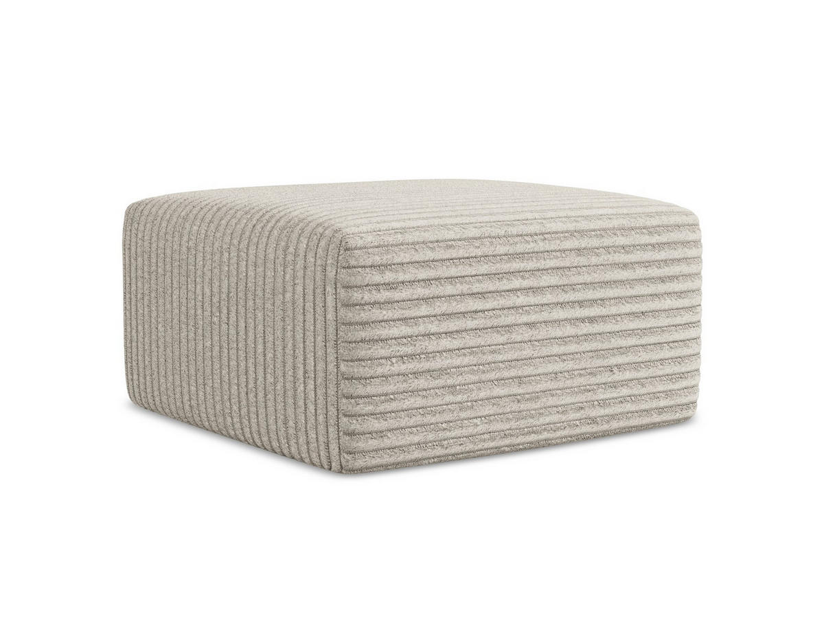 POUF Cord Beige - Schwarz/Cappuccino, Holzwerkstoff/Kunststoff (75/37/75cm) - Makamii