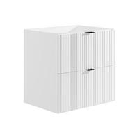 WASCHBECKENUNTERSCHRANK - 60cm x 47cm - MDF - weiß - ZEVINI - Weiß, Holz (60/60/47cm) - Vente-Unique